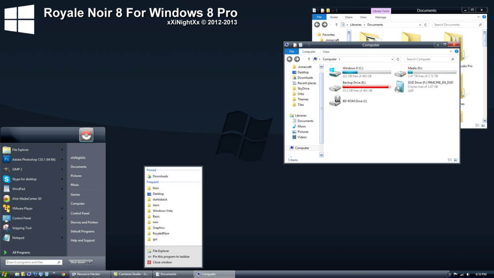 Royale Noir Visual Style Theme for Windows 8 | Winaero