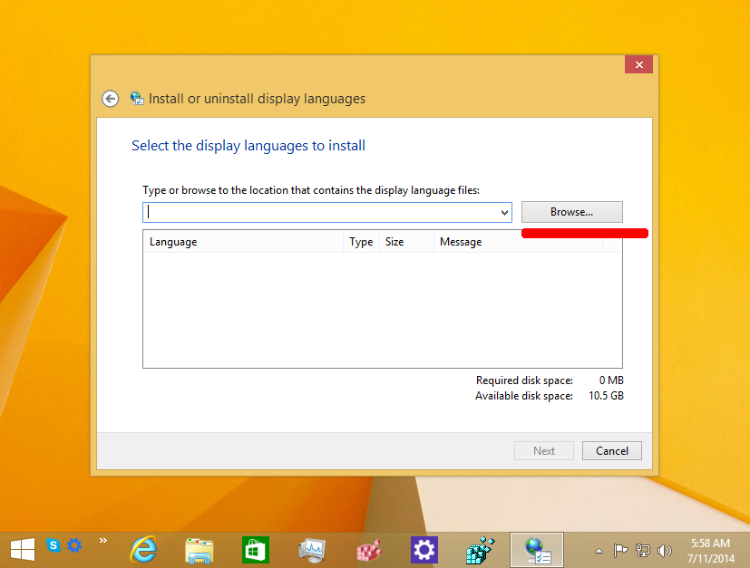 How to install an MUI language CAB file in Windows 8.1, Windows 8 and