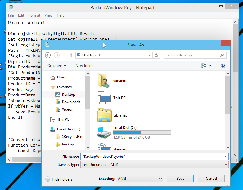 windows 10 pro backup key