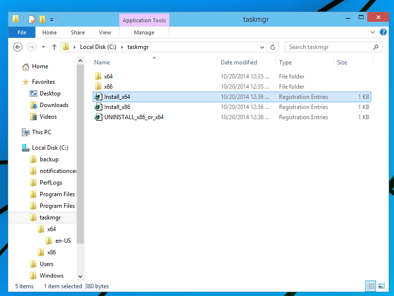 How to get the classic Task Manager from Windows 7 working in Windows 10