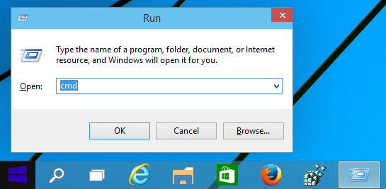 run cmd.exe windows 10