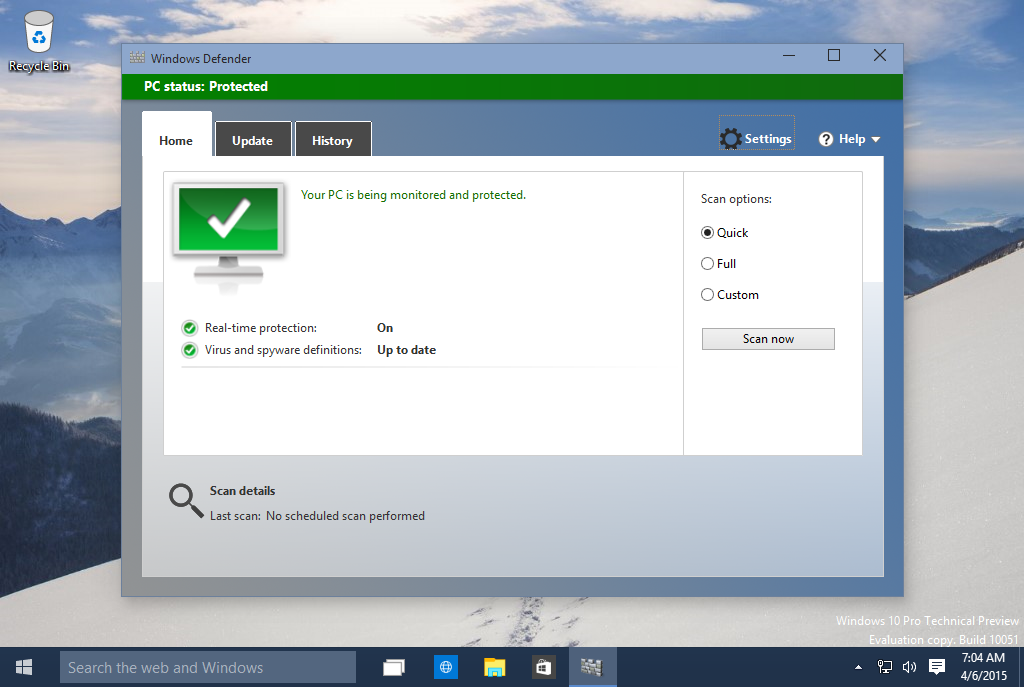 Windows Defender (Windows 10) - Microsoft Community