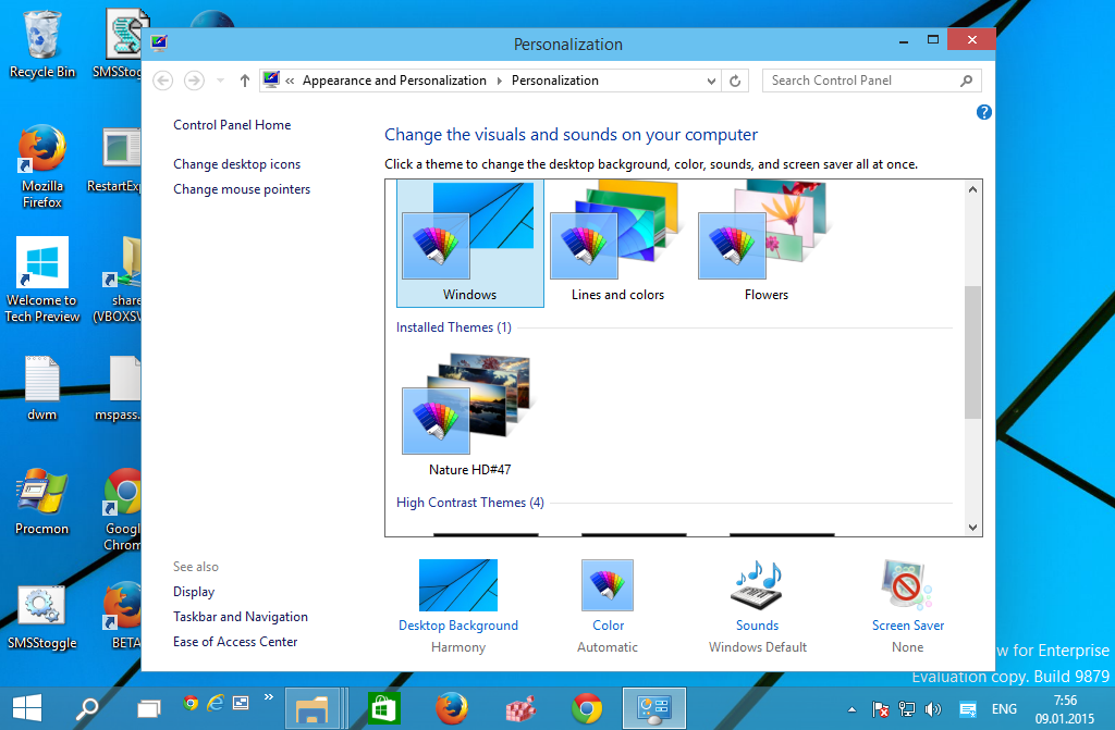 theme install all users for windows 10