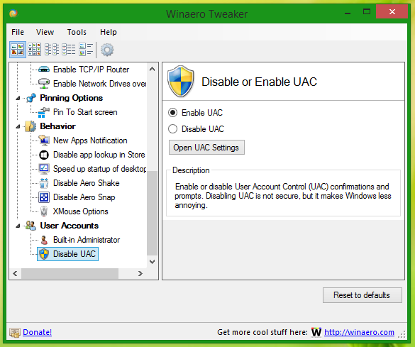 How to turn off and disable UAC in Windows 10 - Winaero