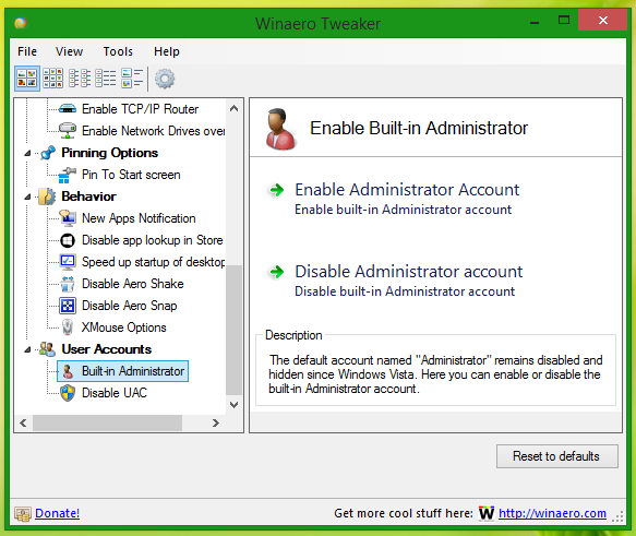 how to hide built in administrator account windows 10