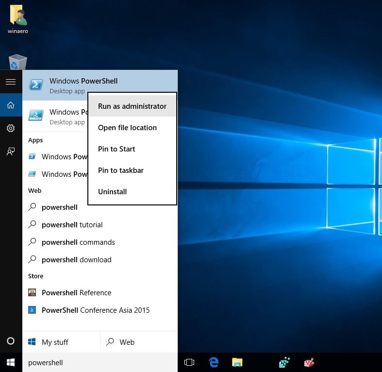 how to run powershell as an administrator windows 10