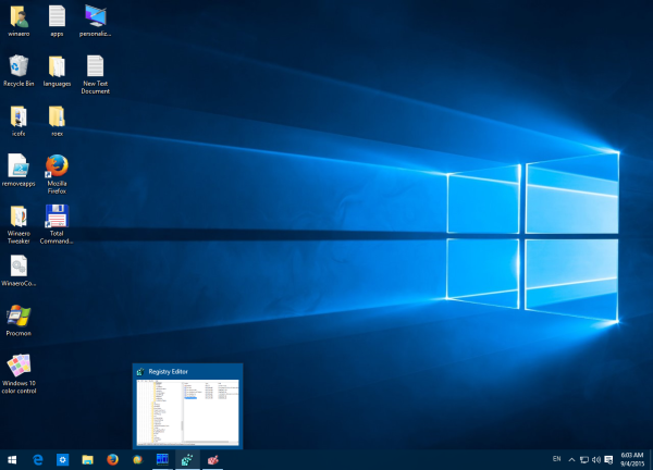 single window preview Windows 10