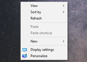 Windows 10 context menus after