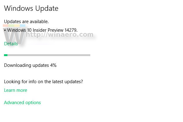 Windows 10 build 14279 update