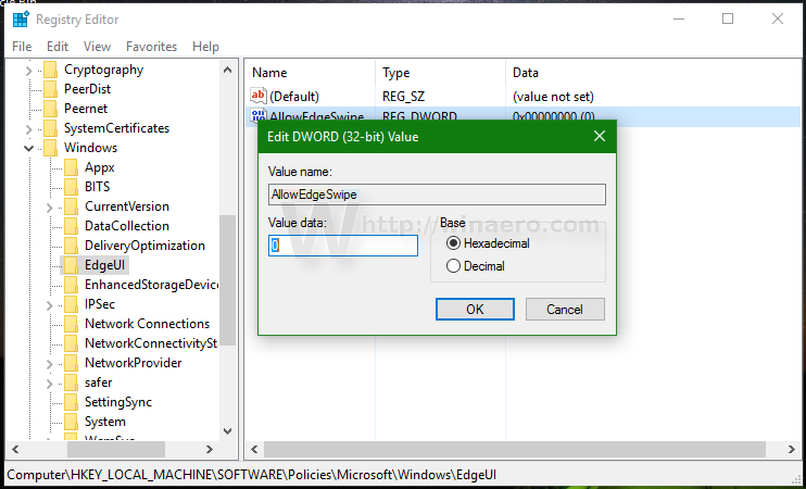 How to disable touchscreen edge swipes in Windows 10 - Winaero