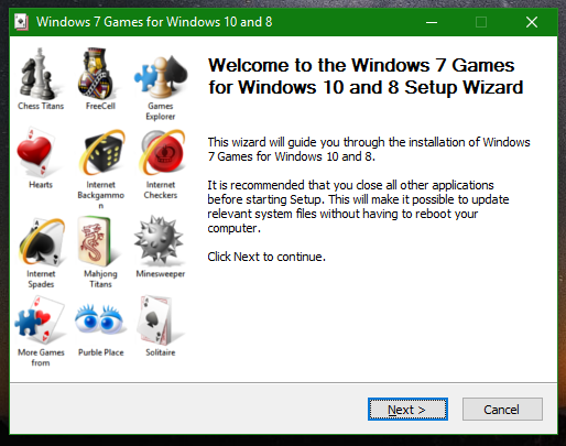 Windows 7 Games for Windows 10 anniversary update