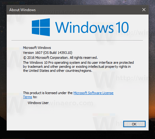 Windows 10 build 14393.10
