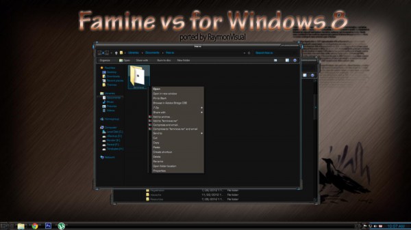 famine vs theme for windows8