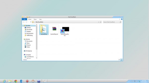 Lemondrop theme for Windows 8