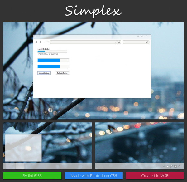 Simplex RC theme for Windows 8