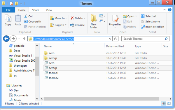 themes folder