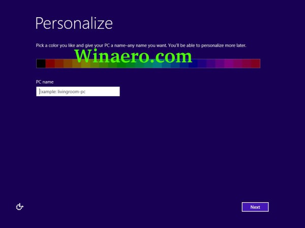 Windows Blue personalization