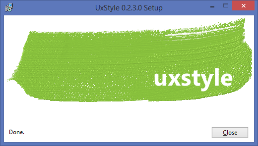 UxStyle 0.2.3.0 Setup is done