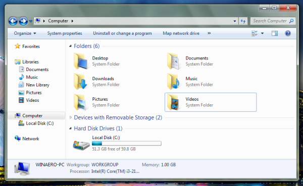 How to add folders to Computer in Windows 7 to make it similar to Windows 8