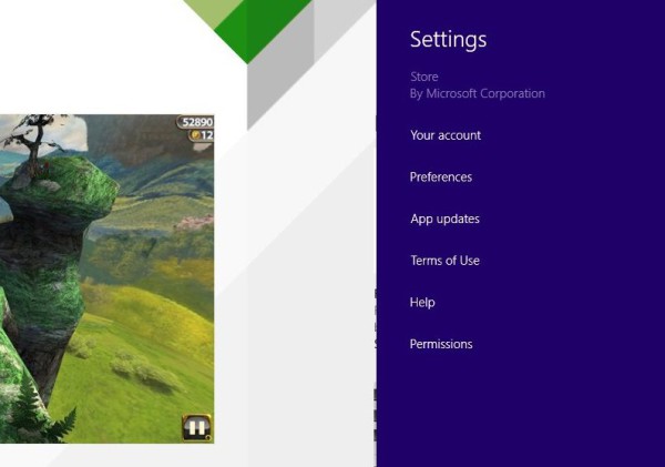 Windows Store Settings