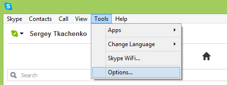 Skype Main Windows