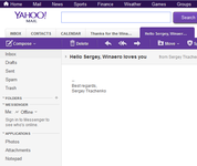 yahoo mail with tabs
