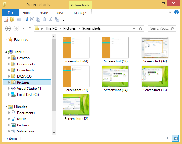 Pictures скриншот. Windows 8.1 Скриншот экрана. Files screenshot. Print Screen программа. Windows 8 screenshot Library.