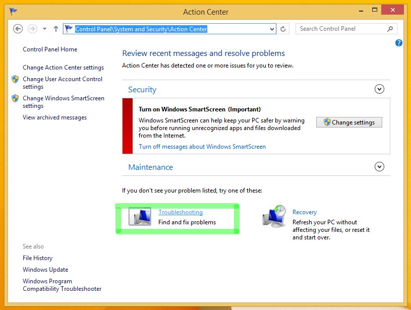 windows 8 browser not working