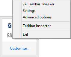 7+ Taskbar Tweaker Tray
