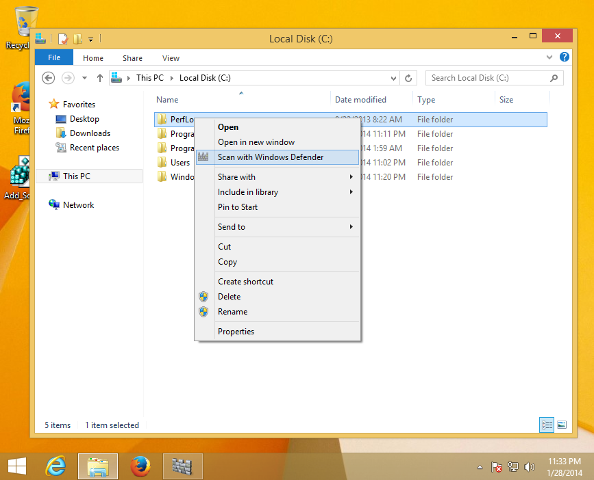 Add Scan with Windows Defender to Explorer right click context menu in ...