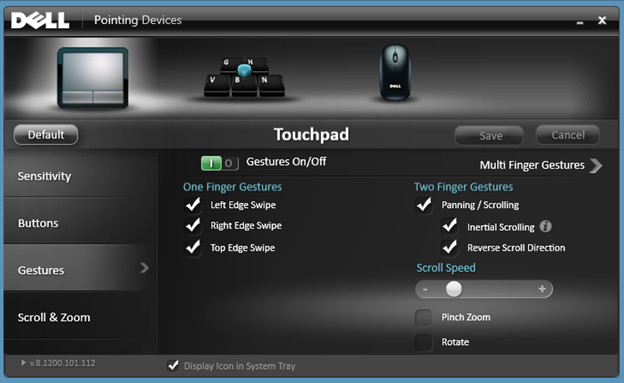 turn off touchpad windows 8