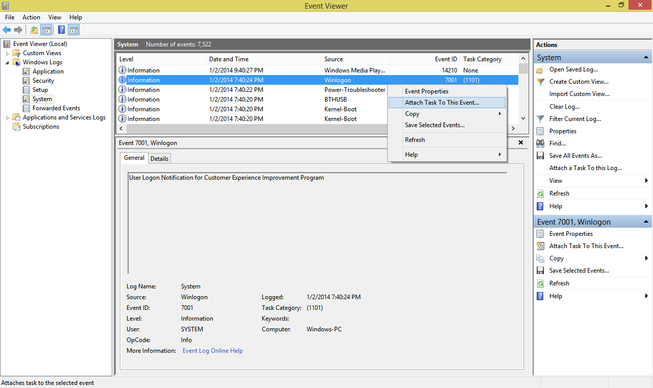 System event log. Windows log viewer. Windows Logon process. Журнал событий UI. Windows event ID 26 это что за программа.