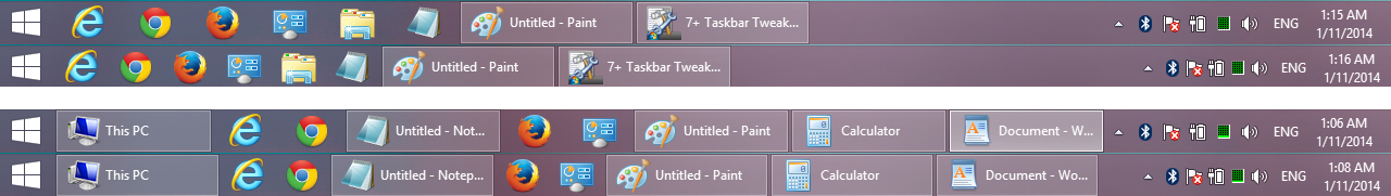 Tweaked Taskbar