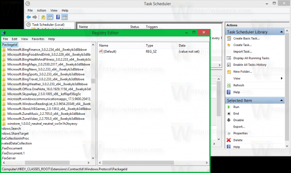 Windows 8 task scheduler task started