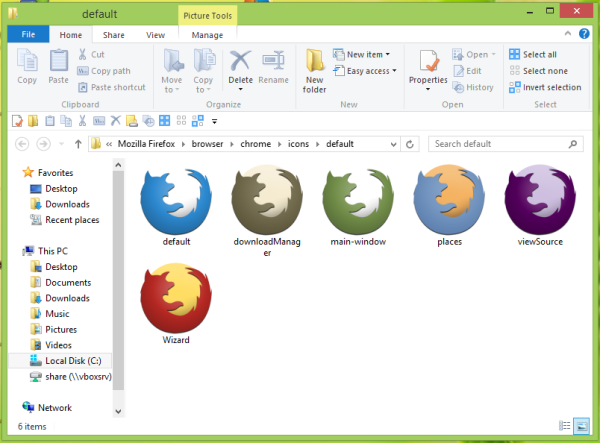 firefox change default folder icon color