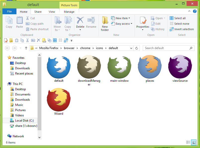 mozilla firefox icons