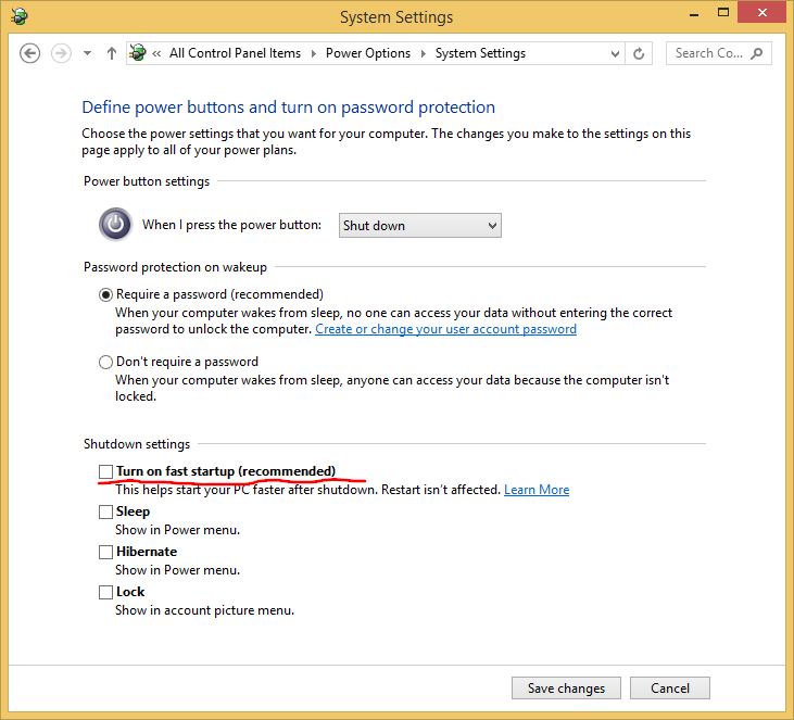 jak wykonać szybkie zamknięcie z powrotem w systemie Windows 8