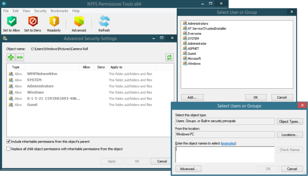 Easier way to set, copy and manage NTFS permissions (ACLs) on files and ...