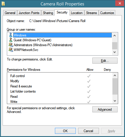 Windows Group Permissions 80