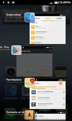 Access Android running (recent) apps list via notification area and