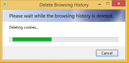 How to create a shortcut to delete the browsing history in Internet Explorer 11