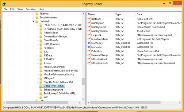 uninstall registry key wow64 node