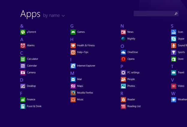 How to display more apps in Apps View in Windows 8.1 Update 1