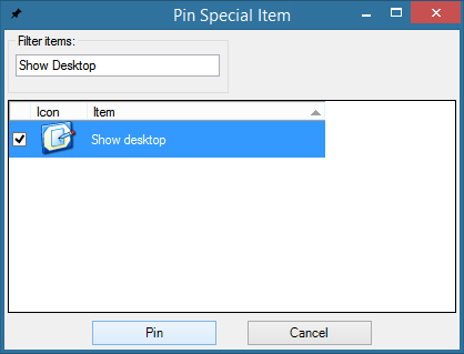 Pin Show Desktop