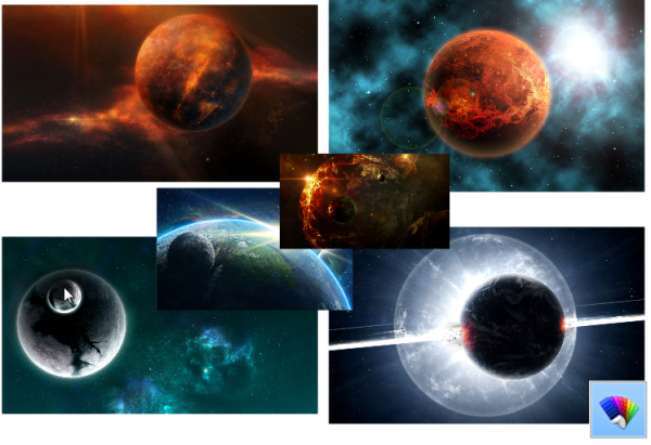 Planetary Orbits theme for Windows 8