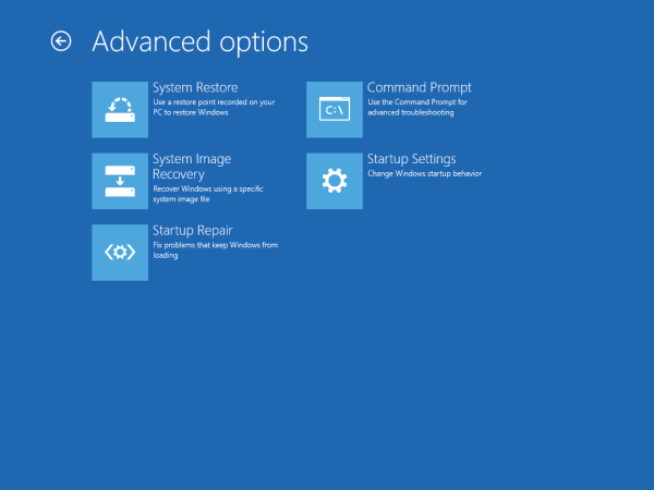 reinstall windows 8 options