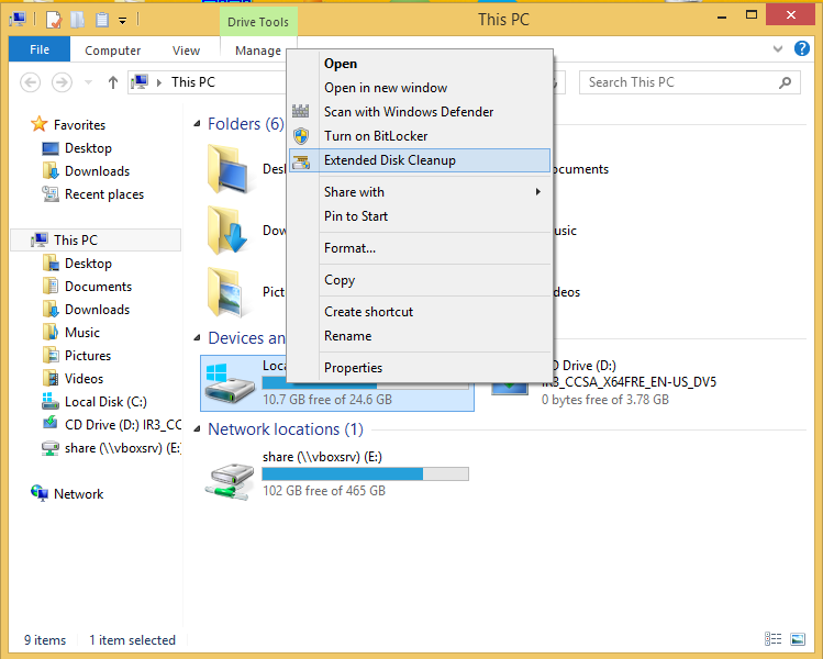 How to run Disk Cleanup directly in the system files mode and speed it up