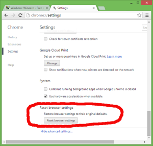 How to reset Google Chrome settings quickly