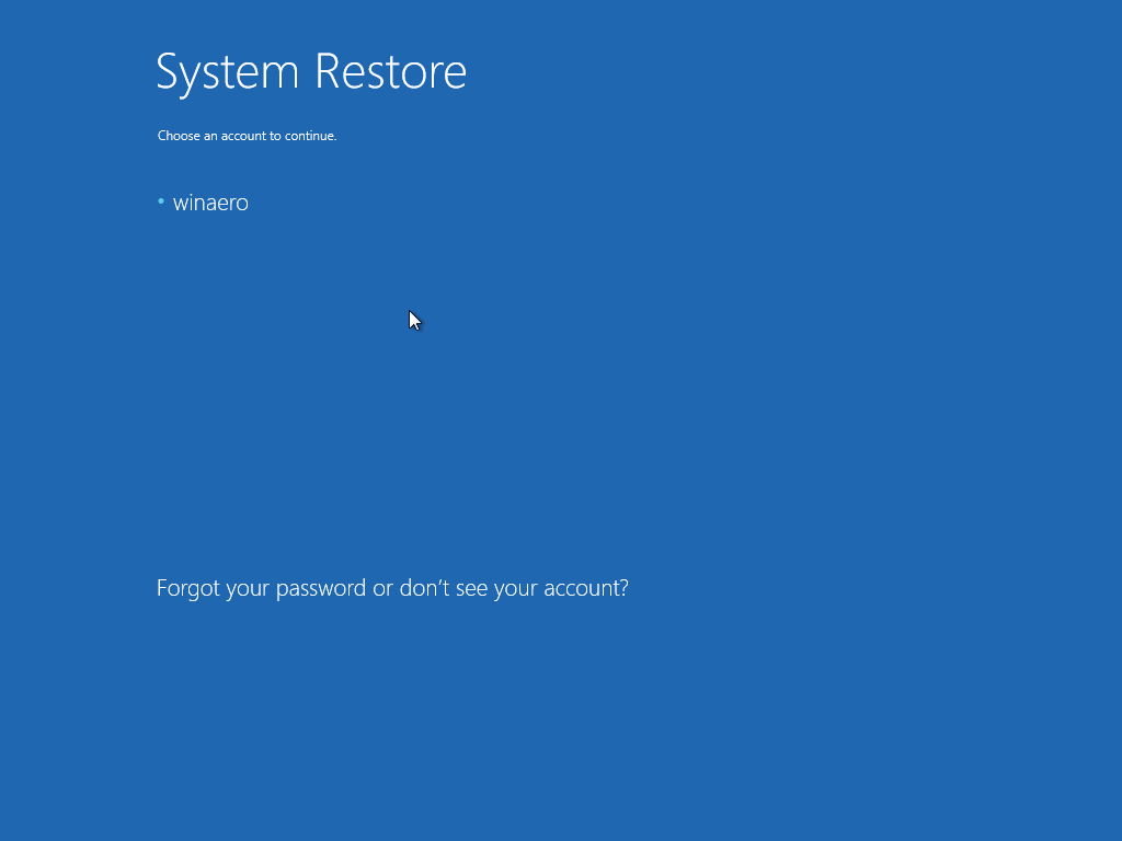 perform system restore dows 8