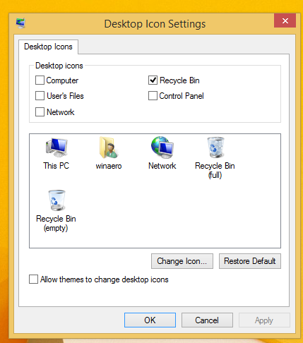 desktop icons settings